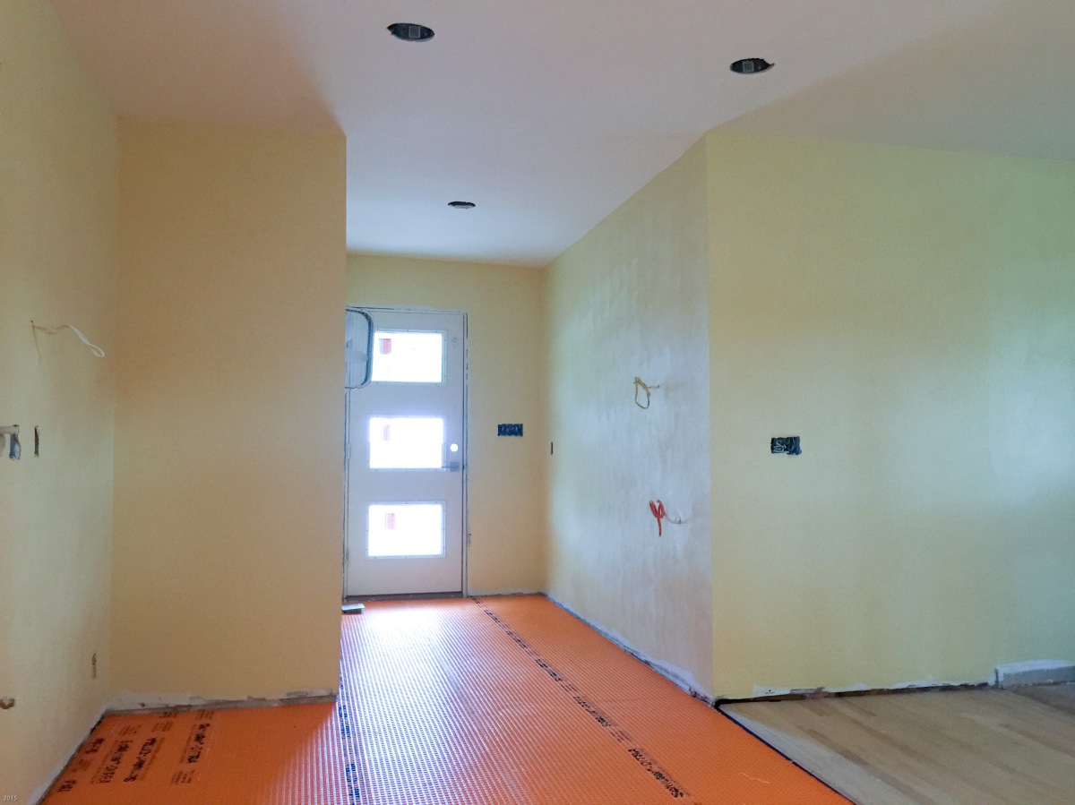 Kitchen floor in orange